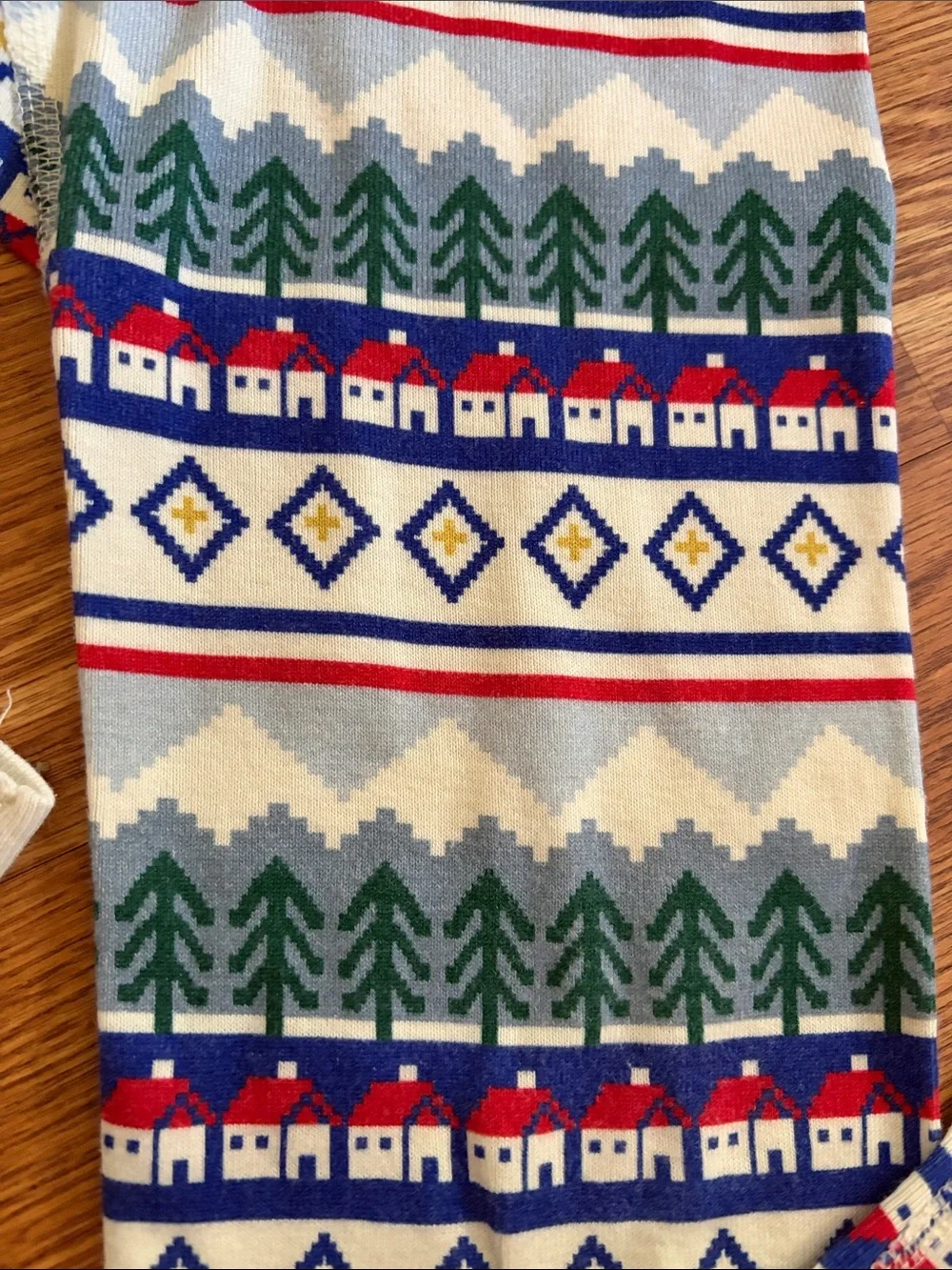 Kids Holiday Tree & Cabin Print Pajama Leggings - Multicolor